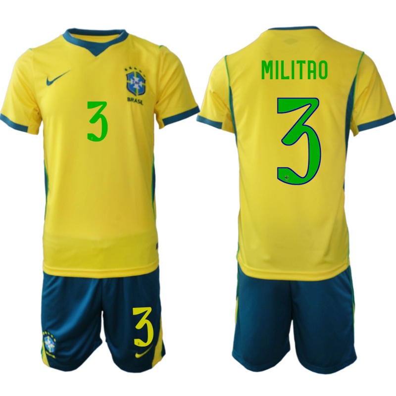Men Brazil home #13 style 2026 World Cup Soccer jersey